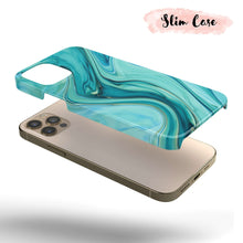 Load image into Gallery viewer, Icy Seas Marble  - Tough iPhone Case
