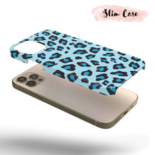 Load image into Gallery viewer, Baby Blue Leopard  - Tough iPhone Case
