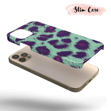 Load image into Gallery viewer, Blue Sepia Leopard  - Tough iPhone Case
