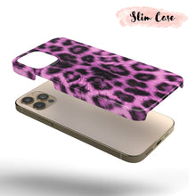 Load image into Gallery viewer, Purple Leopard Fur  - Tough iPhone Case
