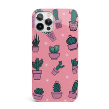 Load image into Gallery viewer, Pink Cactus Tough &amp; Protective iPhone Case For Girls 
