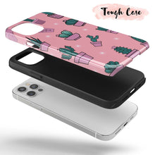 Load image into Gallery viewer, Pink Cactus Tough &amp; Protective iPhone Case For Girls 
