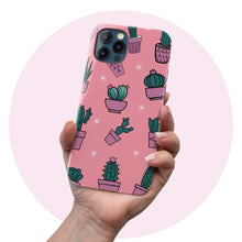 Load image into Gallery viewer, Pink Cactus Tough &amp; Protective iPhone Case For Girls 
